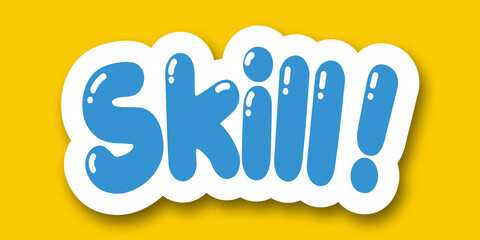 skill label in yellow background