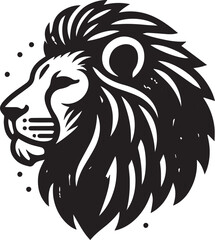 Fototapeta premium lion head silhouette