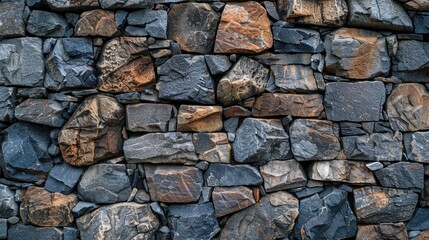 Background of stone wall built from blocks