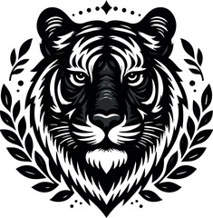 tiger head Silhouette vector