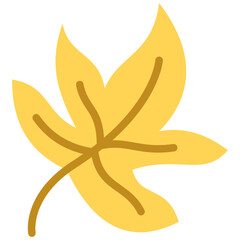 leaves flat icon