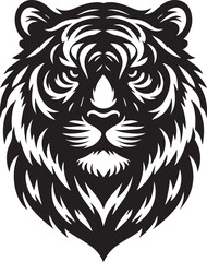 tiger head Silhouette vector