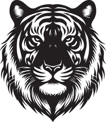 tiger head Silhouette vector