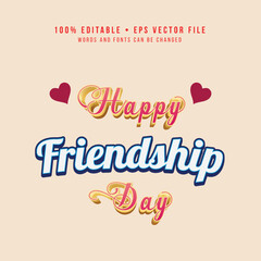 Happy Friendship Day 3D Text Effect