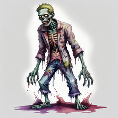 Obraz premium Zombie Ilustration Design Very terrifying