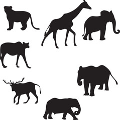 silhouettes of animals