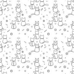 a pattern with back cats line