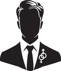 Man silhouette vector illustration . parson is creative 