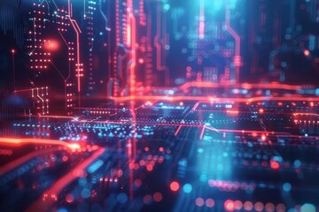 futuristic digital background for hightech concepts like ai neural networks and cybersecurity