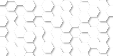 White Hexagonal Background. Luxury White Pattern. wallpaper Illustration. Futuristic abstract...