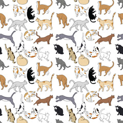 a pattern of cats color