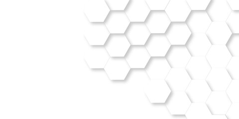 White Hexagonal Background. Luxury White Pattern. wallpaper Illustration. Futuristic abstract honeycomb mosaic white background. geometric mesh cell texture. modern futuristic wallpaper.