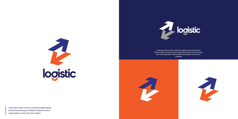 fast delivery, logistics, lightning, logo design template.