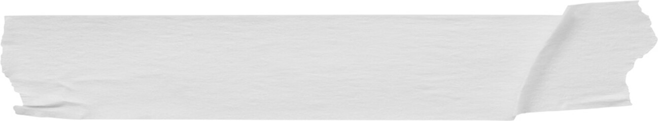 Fototapeta premium White adhesive paper tape isolated on white background