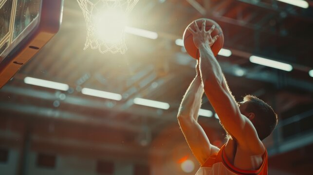 Close-up of a basketball player making a buzzer-beating three-pointer to win the game