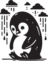 penguien shillotte vector illustration.eps