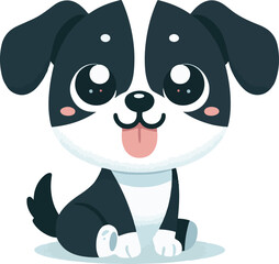 Cute Baby Dog Stickers Vector Art Illustrations