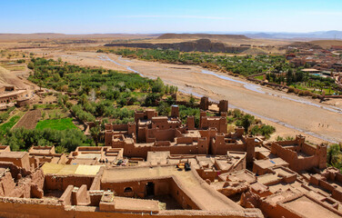 View from Ait Ben Haddou, fortified village, UNESCO world heritage site