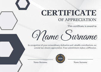award certificate template design, with black and gold geometric design. day 27