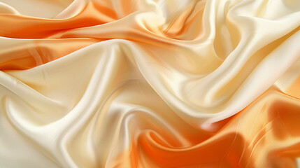 Obraz premium Orange and Beige silk background 