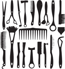 set of tools for hairdresser