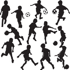 silhouette of childrens