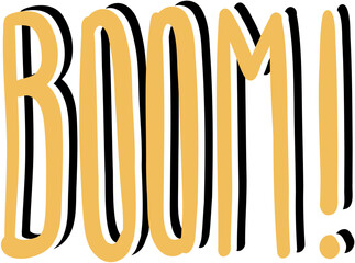 Comic doodle bomb explosion, boom cartoon clouds. Bang effect, dynamite TNT explosive. Crash, bang pop spiral sparks. Vector illustration 