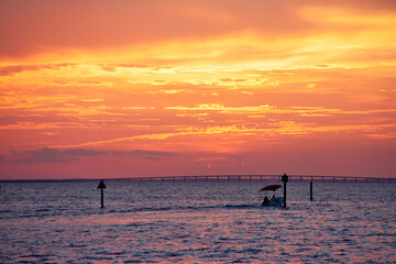 Sunset on the Waters of the Florida Panhandle