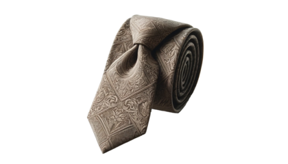 Vintage brown bow tie isolated on transparent or white background