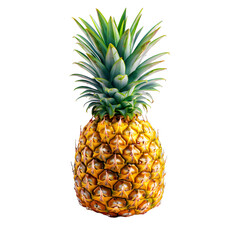 Fototapeta premium [Transparent Background PNG]A single pineapple in front of a white background