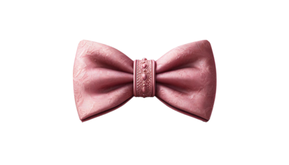 Vintage pink bow tie isolated on transparent or white background