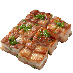 [Transparent Background PNG]A plate of delicious barbecued pork