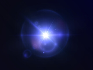 Glowing blue effect with highlights. Abstract blue flash of light. Isolated on transparent background. Art and web design vector.