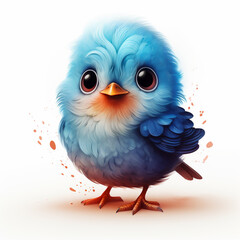 Naklejka premium cute little cartoon bird image