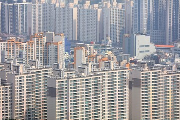 Fototapeta premium Apartment buildings of Dongnae district in Busan