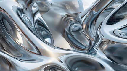Futuristic Liquid Metal with Organic Shapes