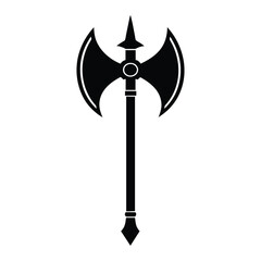 Axe icon, silhouette, logo on white background