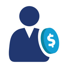 Financial  Adviser Icon vector Illustration