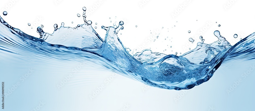 Poster capturing a detailed view of bubbling waves in water up close, showing the natural beauty of the aqu