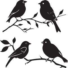 birds on a branch