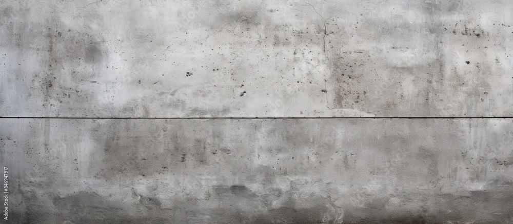 Aufkleber Close-up view of a textured concrete wall with a fire hydrant, highlighting the rough surface and industrial element in urban environment. with copy space image. Place for adding text or design