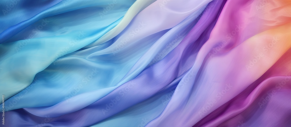Fototapete vivid and diverse fabric featuring a wide range of hues and shades in a close-up view, perfect for b