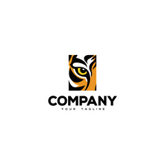 Creative logo design depicting an animal eye. 