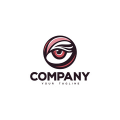 Creative logo design depicting an animal eye. 