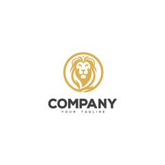 Creative logo design depicting a corporate animal head of a lion.