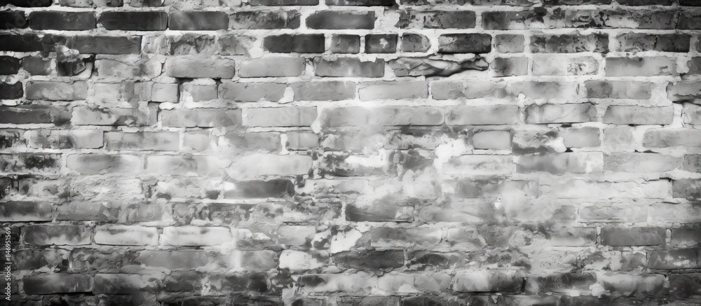 Poster Rugged brick surface captures the essence of a historic backdrop with a vivid red fire hydrant in the foreground. with copy space image. Place for adding text or design