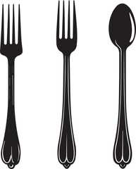 fork and spoon silhouette