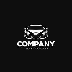 Creative logo design depicting a fast car. 
