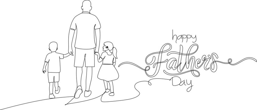 recommend clip art: happy father and son line art drawing. Father's Day line art.