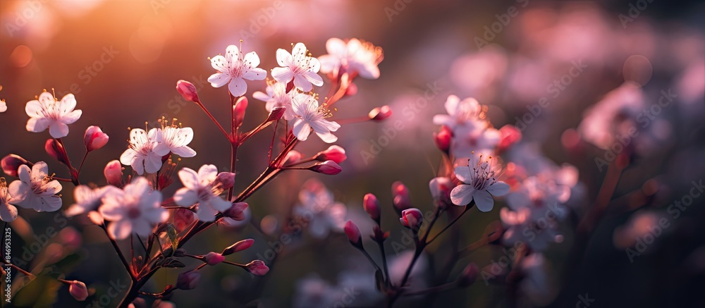 Aufkleber tiny flowers bloom in exquisite detail under a macro lens, showcasing their delicate beauty. with co